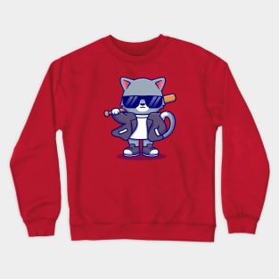 Cute Mafia Cat Crewneck Sweatshirt